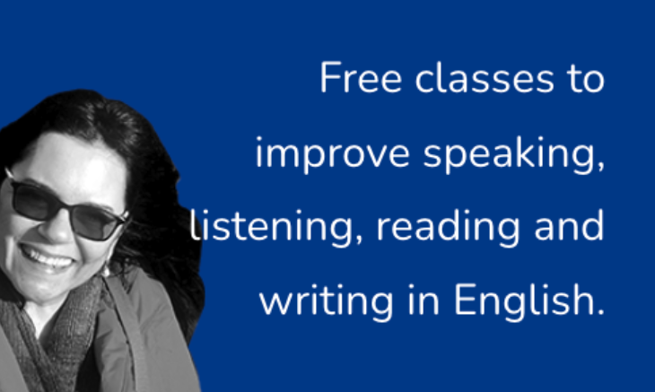 Free classes improve speaking, listening, reading and writing in English.